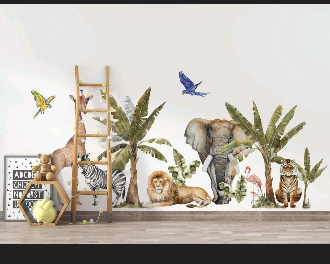 Muursticker jungle voor ongeveer 2-3 meter muur!, Ophalen of Verzenden, Nieuw, Wanddecoratie