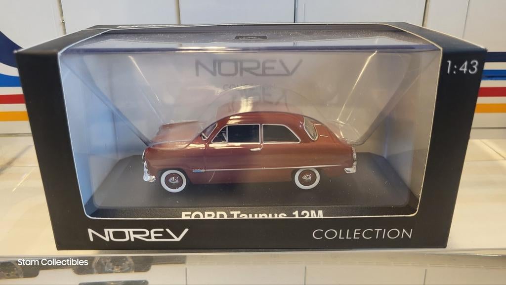 Norev Ford Taunus 12M Red Metallic, Auto, Norev, Ophalen of Verzenden, Zo goed als nieuw