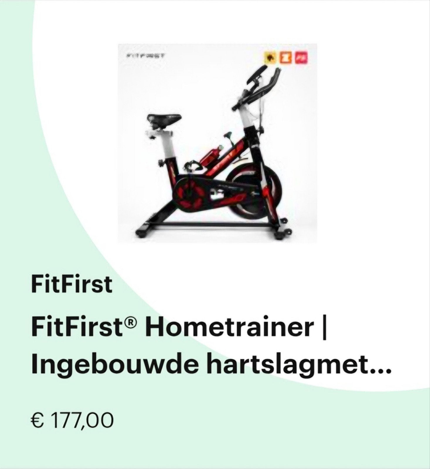 Hometrainer FitFirst fiets, Ophalen of Verzenden, Zo goed als nieuw, Buik, Hometrainer