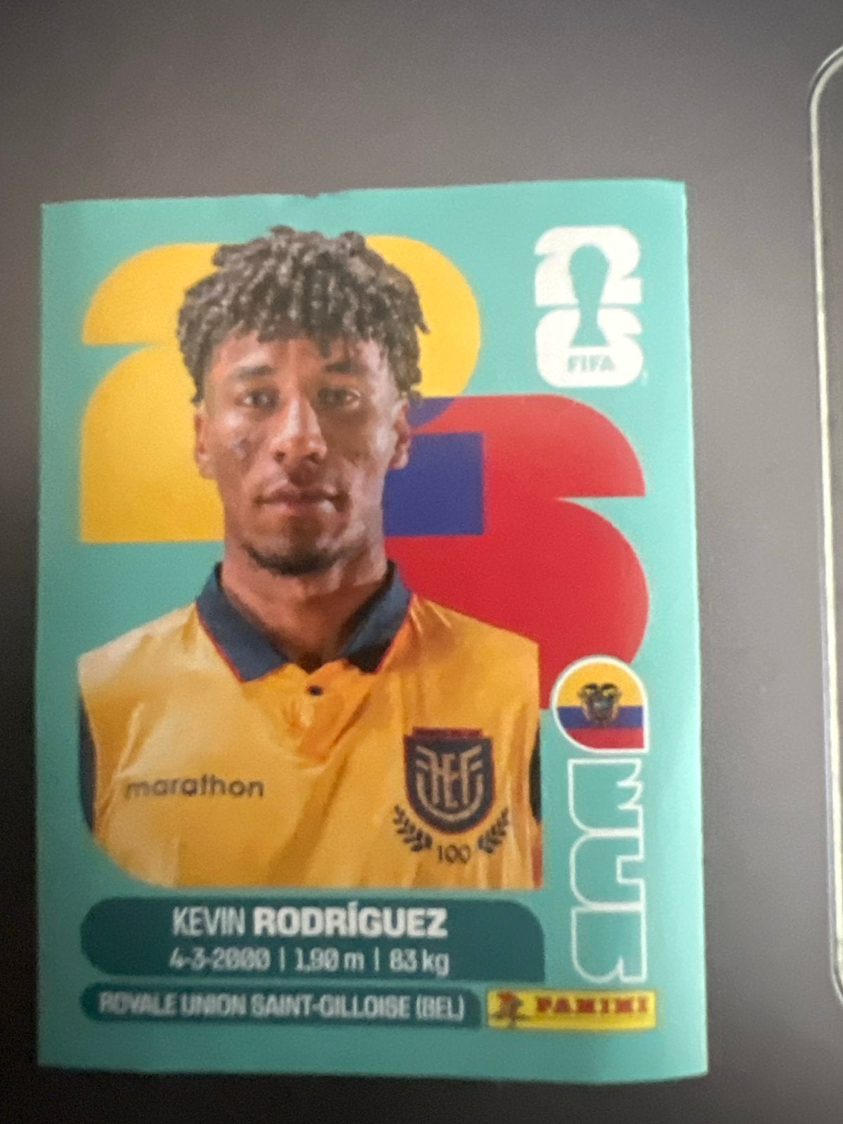 Panini FIFA wk 2026 Kevin Rodríguez Sticker, Verzamelen, Sportartikelen en Voetbal, Verzenden, Nieuw, Buitenlandse clubs, Spelerskaart