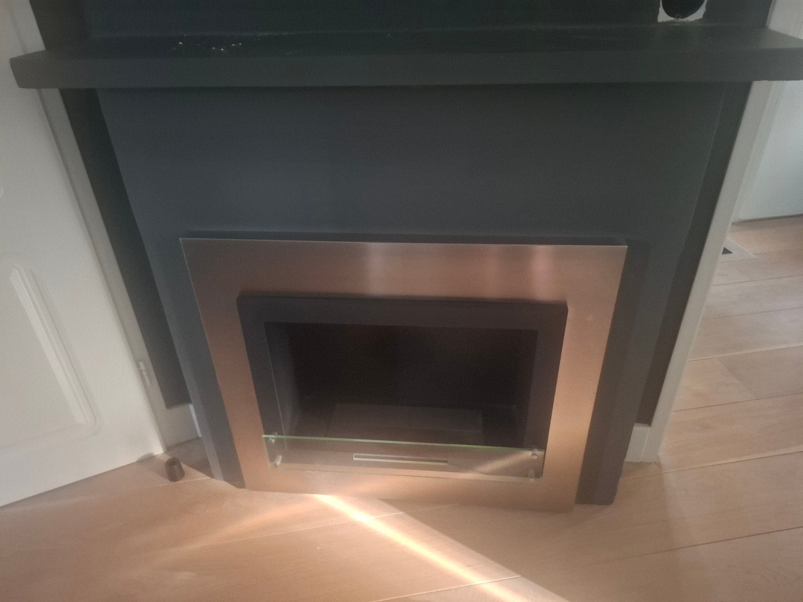 Moderne gelhaard van RVS - Inbouw, Ophalen, Gebruikt, Inbouwhaard, Gelhaard