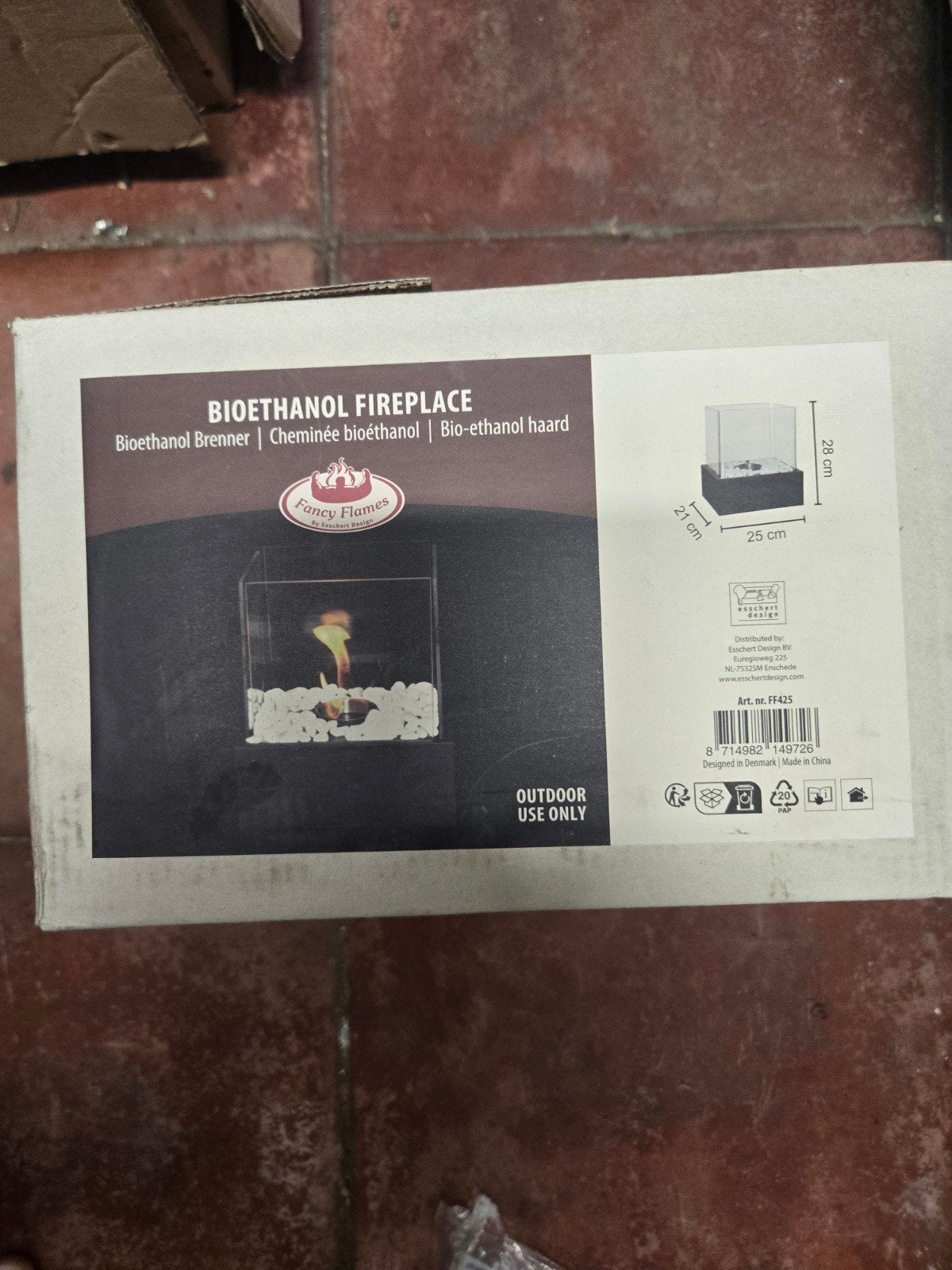 Bio ethanol haardje nieuw in verpakking +1 liter bio ethanol, Ophalen, Nieuw
