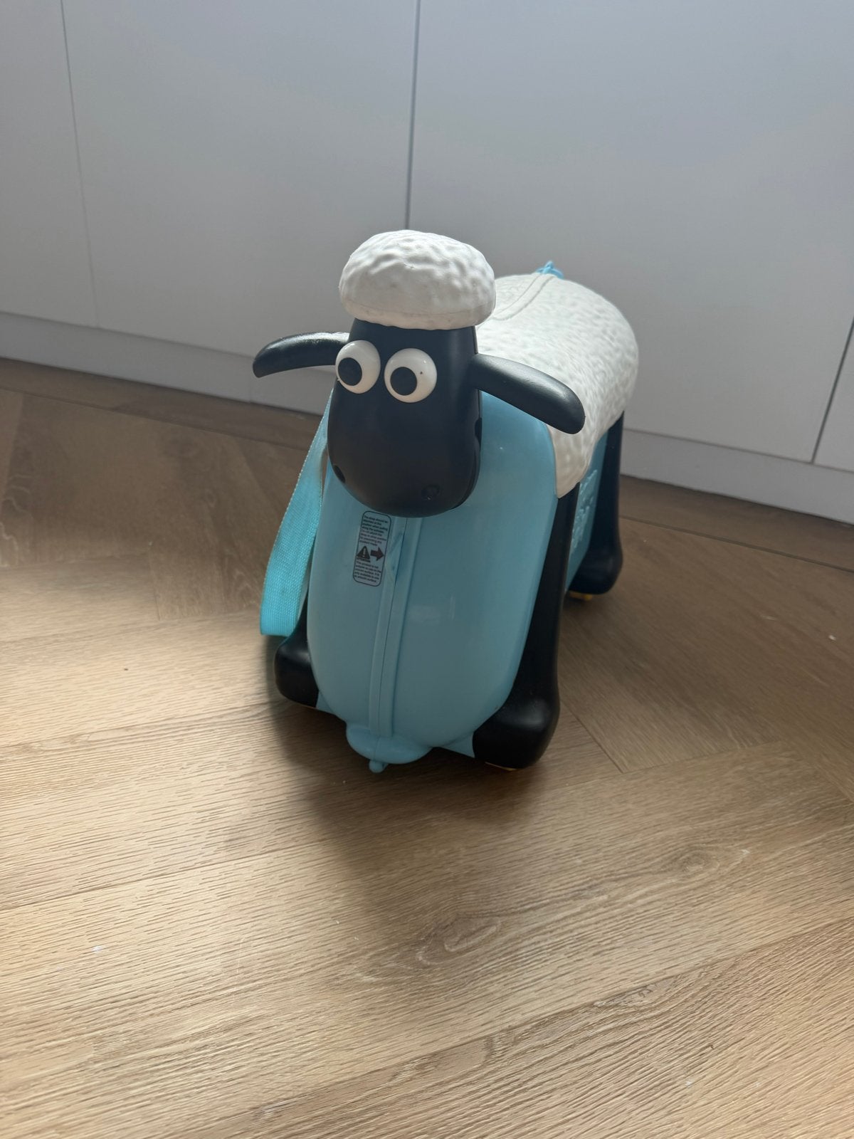 Shaun het Schaap Kinderkoffer/Loopwagen, 40 tot 60 cm, 20 tot 30 cm, Blauw, Zo goed als nieuw
