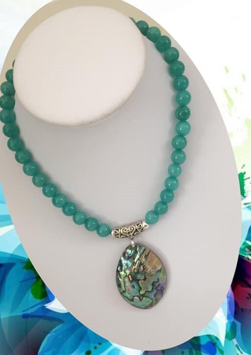 mooie amazoniet hetting, Sieraden, Tassen en Uiterlijk, Armbanden, Ophalen of Verzenden, Nieuw, Overige kleuren, Overige materialen