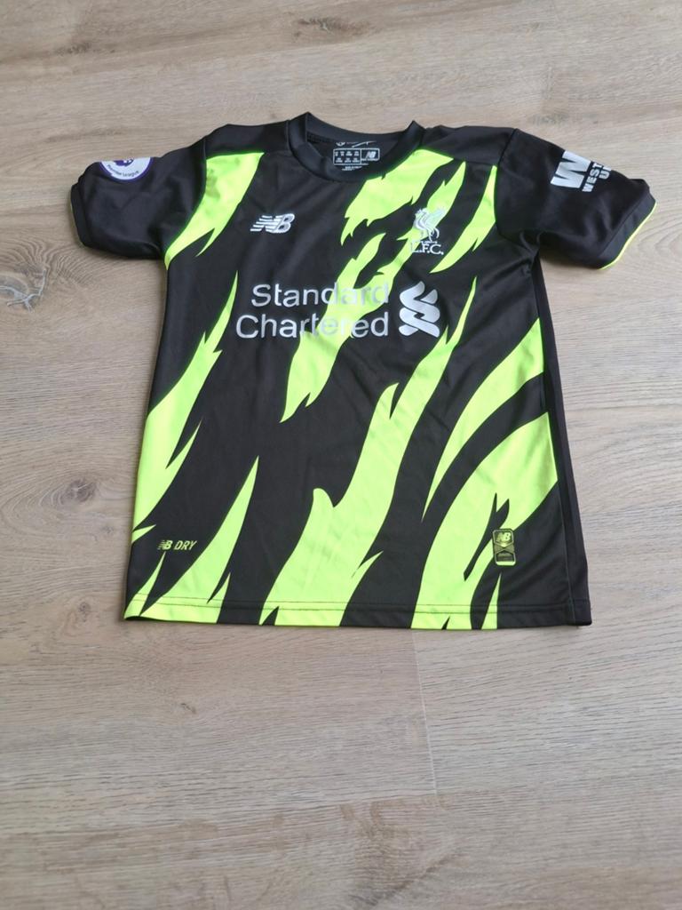 Uniek retro Liverpool shirt met Virgil achterop, New Balance, Ophalen of Verzenden, Voetbal, Gedragen