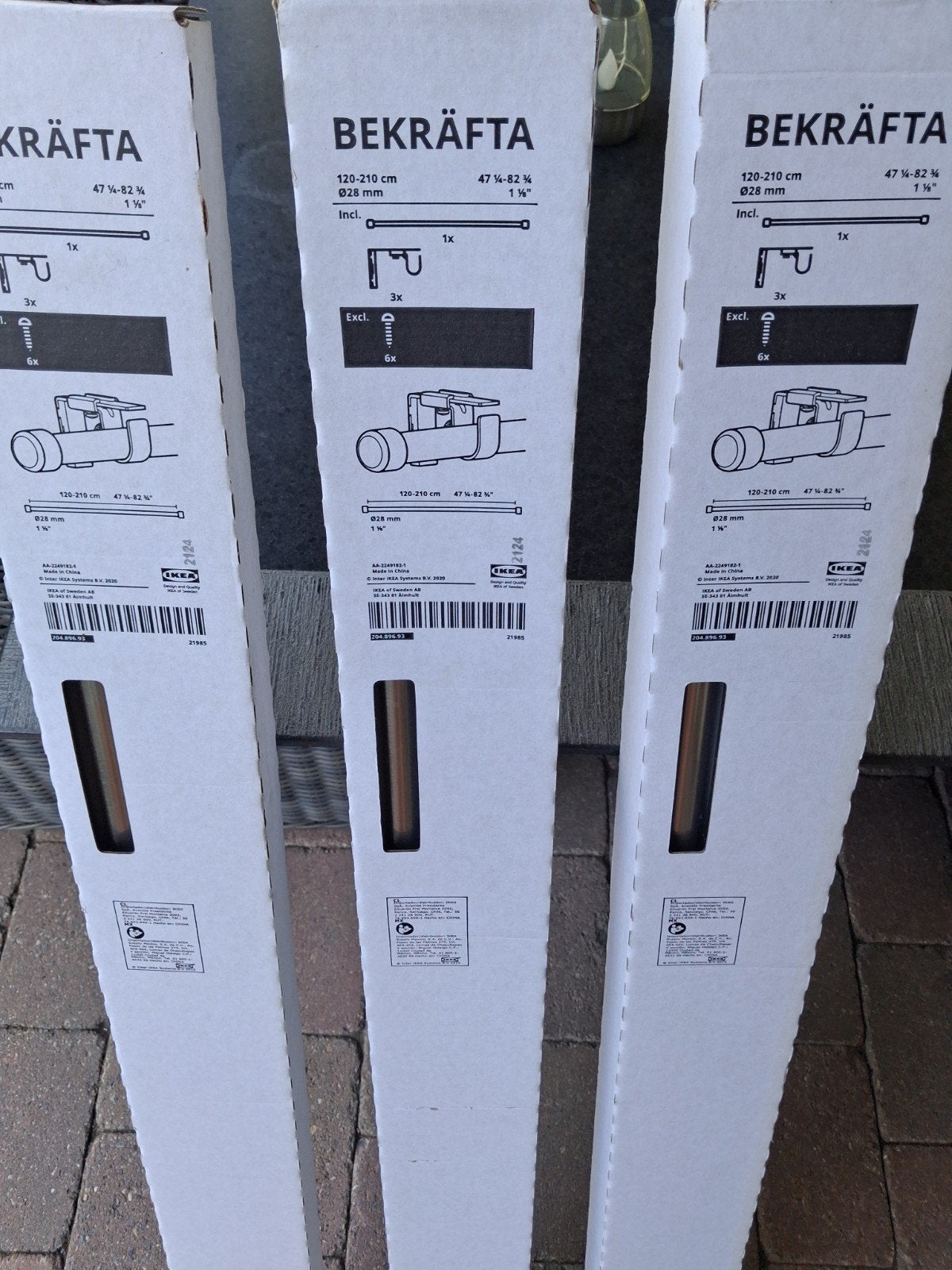 Gordijnen roede 120-210 inclusief haken om op te hangen, Ophalen, Inclusief montageonderdelen, Nieuw, IKEA