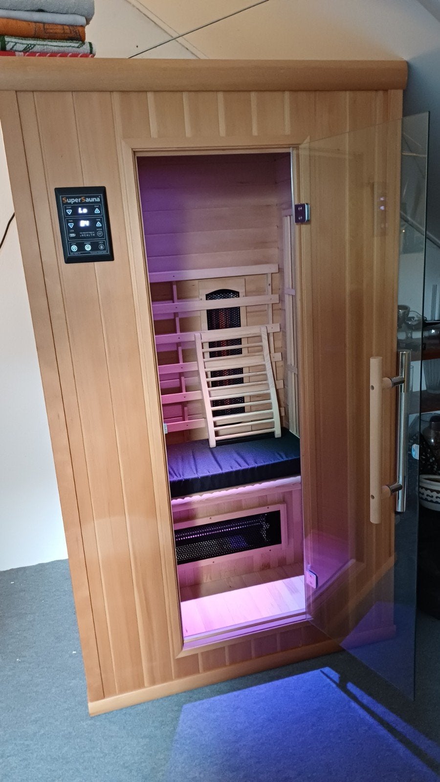 SuperSauna  Infrarood therapeutische sauna. Type 110 Fysio, Ophalen, Zo goed als nieuw, Infrarood, Complete sauna