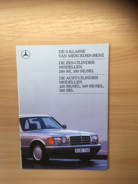 Mercedes-Benz     S-Klasse    W126 brochure     01-1988, Ophalen of Verzenden, Zo goed als nieuw, Mercedes