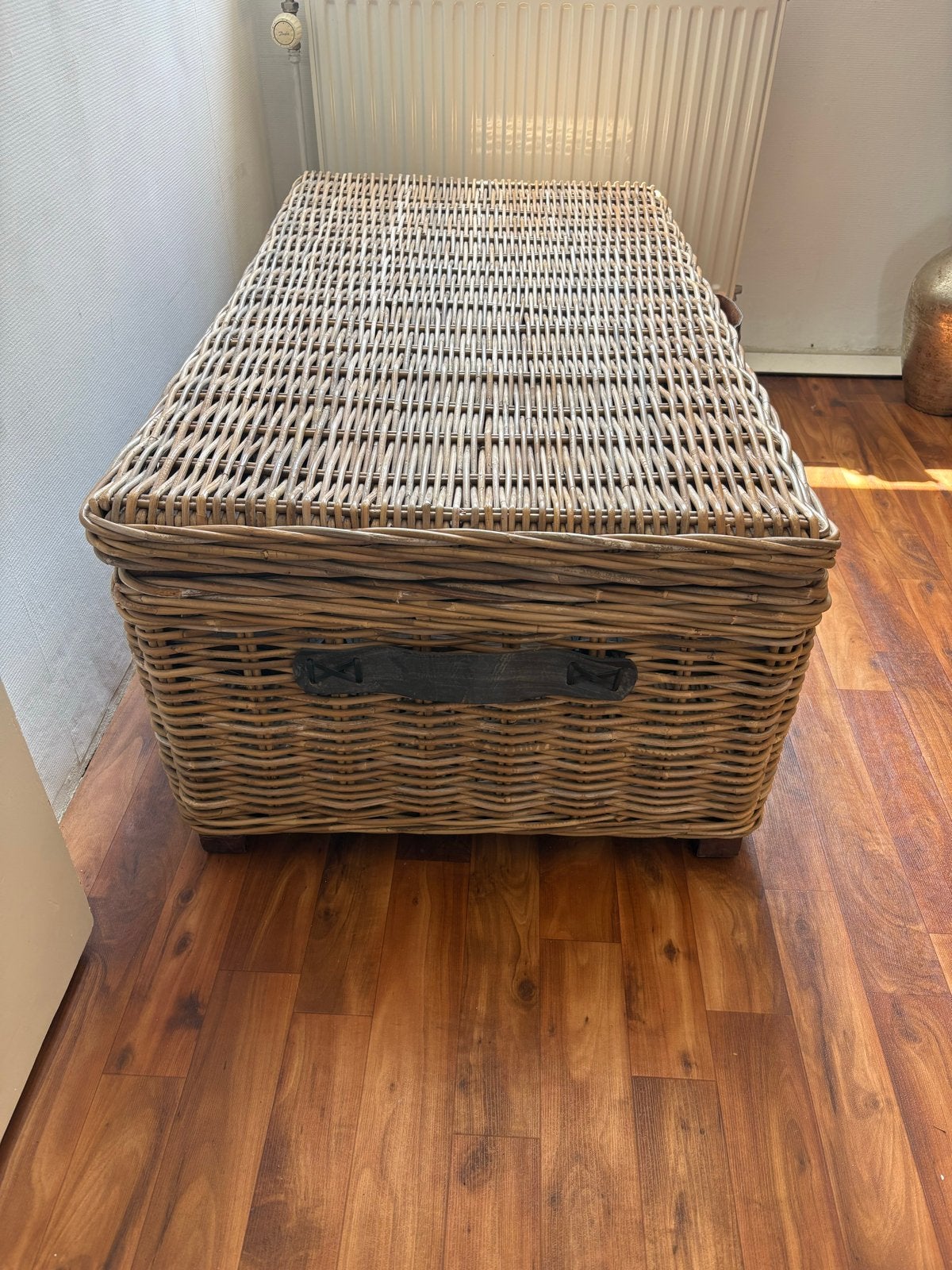 Grote rotan dekenkist / speelgoedkist - Zeer nette staat, Ophalen, 100 tot 150 cm, Zo goed als nieuw, 100 tot 125 cm