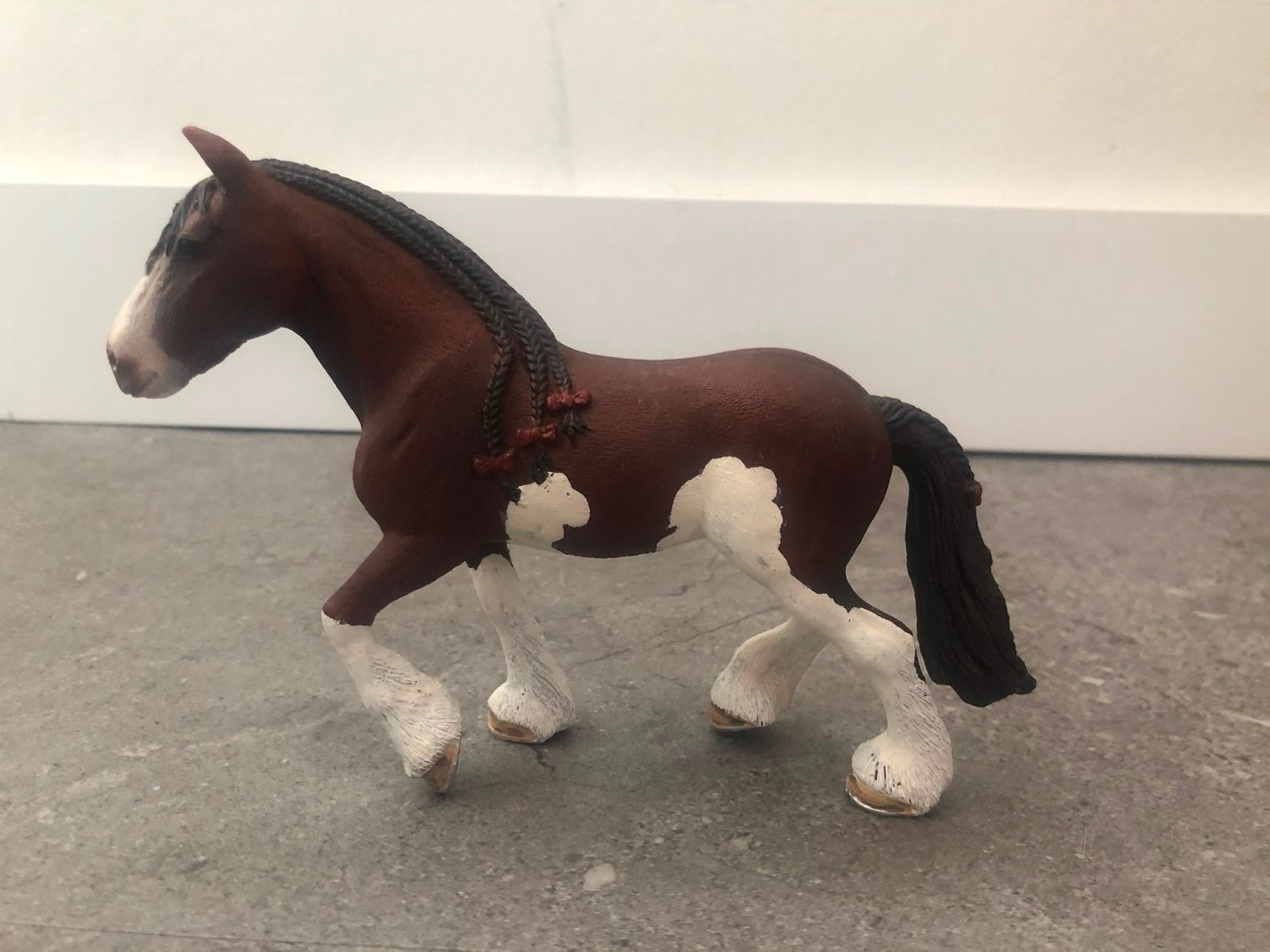 Schleich Shire merrie paard speelfiguur, Ophalen of Verzenden, Gebruikt