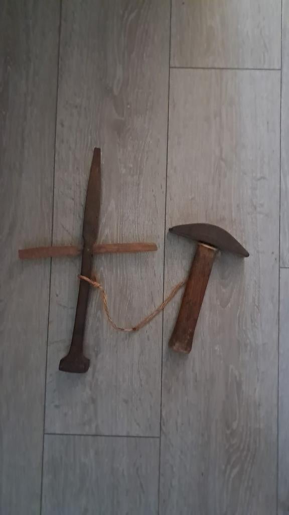 Vintage houten en metalen gereedschap set, Ophalen