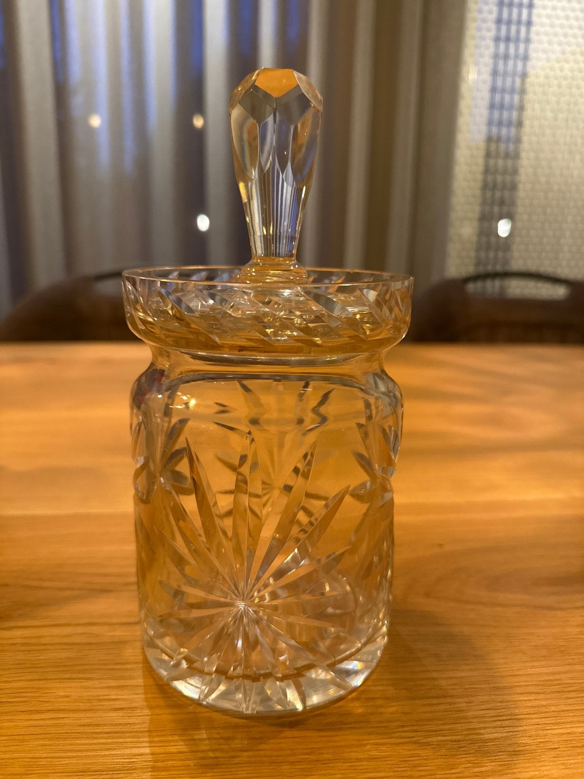 Kristallen pot met deksel, Antiek en Kunst, Ophalen