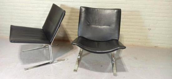 2 Deens design vintage Eagle leren fauteuils, Kebe Mobler, Ophalen, Tweedehands, Leer, 50 tot 75 cm