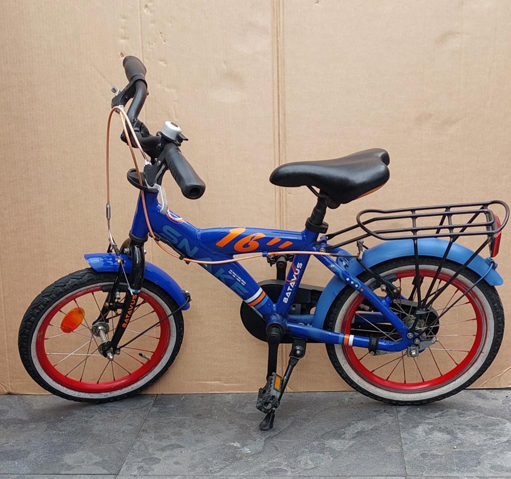 Batavus Snake 16 inch kinderfiets - Blauw, Fietsen en Brommers, Fietsen | Kinderfietsjes, Ophalen, Gebruikt, 16 tot 20 inch