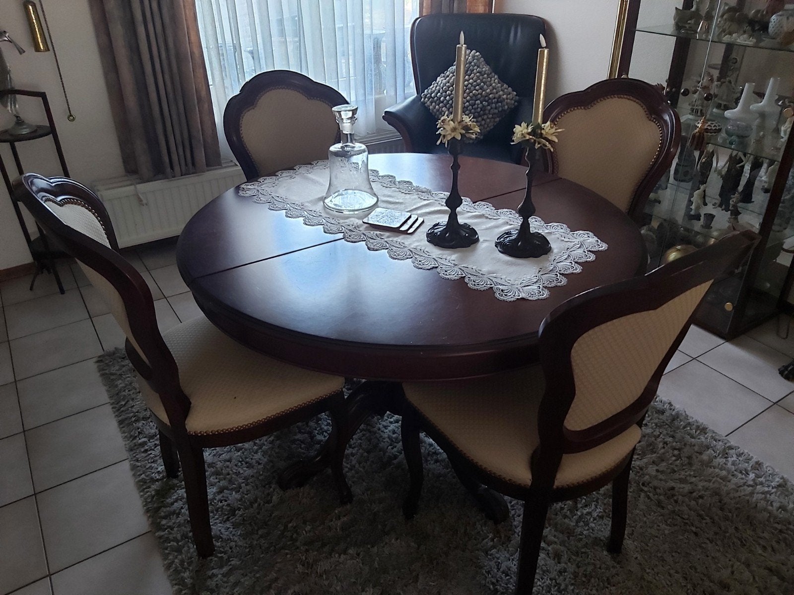 Uitschuifbare ovale eettafel - 120/150cm, Huis en Inrichting, Ophalen, Gebruikt, Ovaal, 100 tot 150 cm