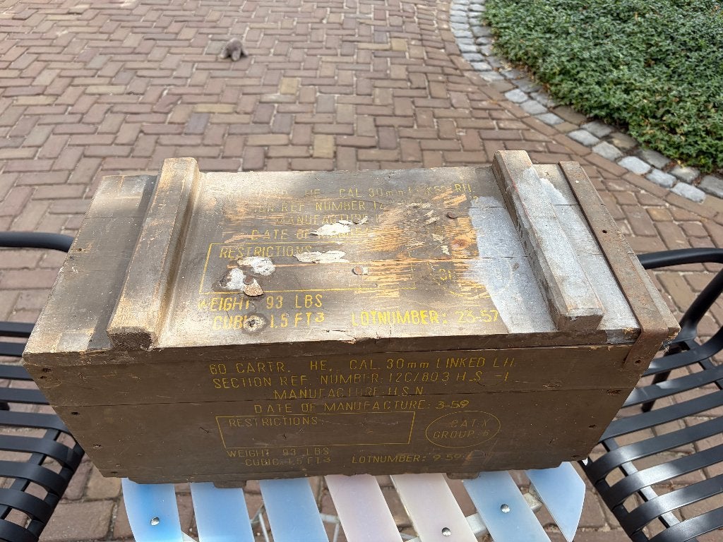 Antieke houten legerkist, Ophalen, Overige soorten, Nederland, Kist of Geocache