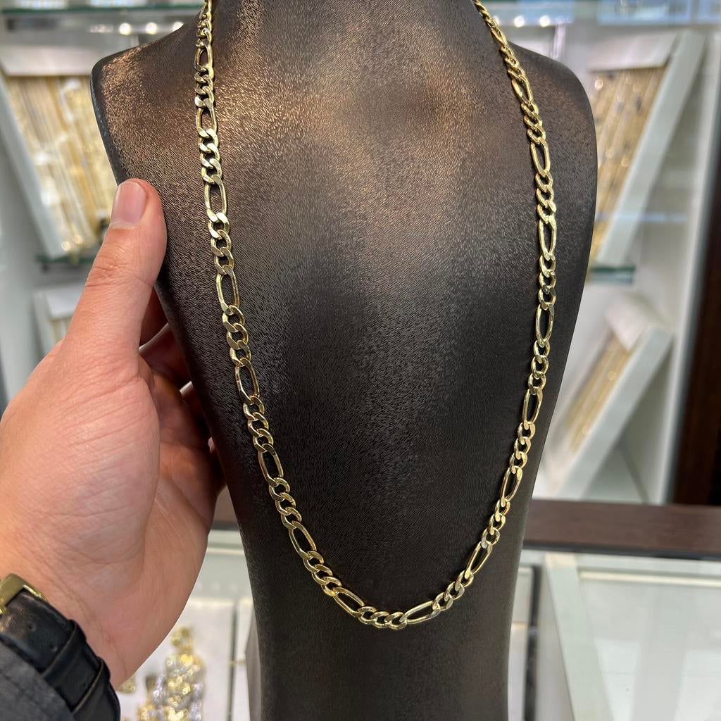 14 karaat gouden ketting figaro schakel, Sieraden, Tassen en Uiterlijk, Kettingen, Ophalen of Verzenden, Zo goed als nieuw, Goud