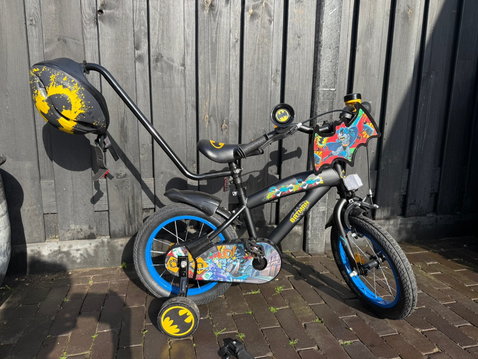 Batman kinderfiets 14 inch compleet met accessoires – nieuw, Fietsen en Brommers, Fietsen | Kinderfietsjes, Ophalen, Terugtraprem