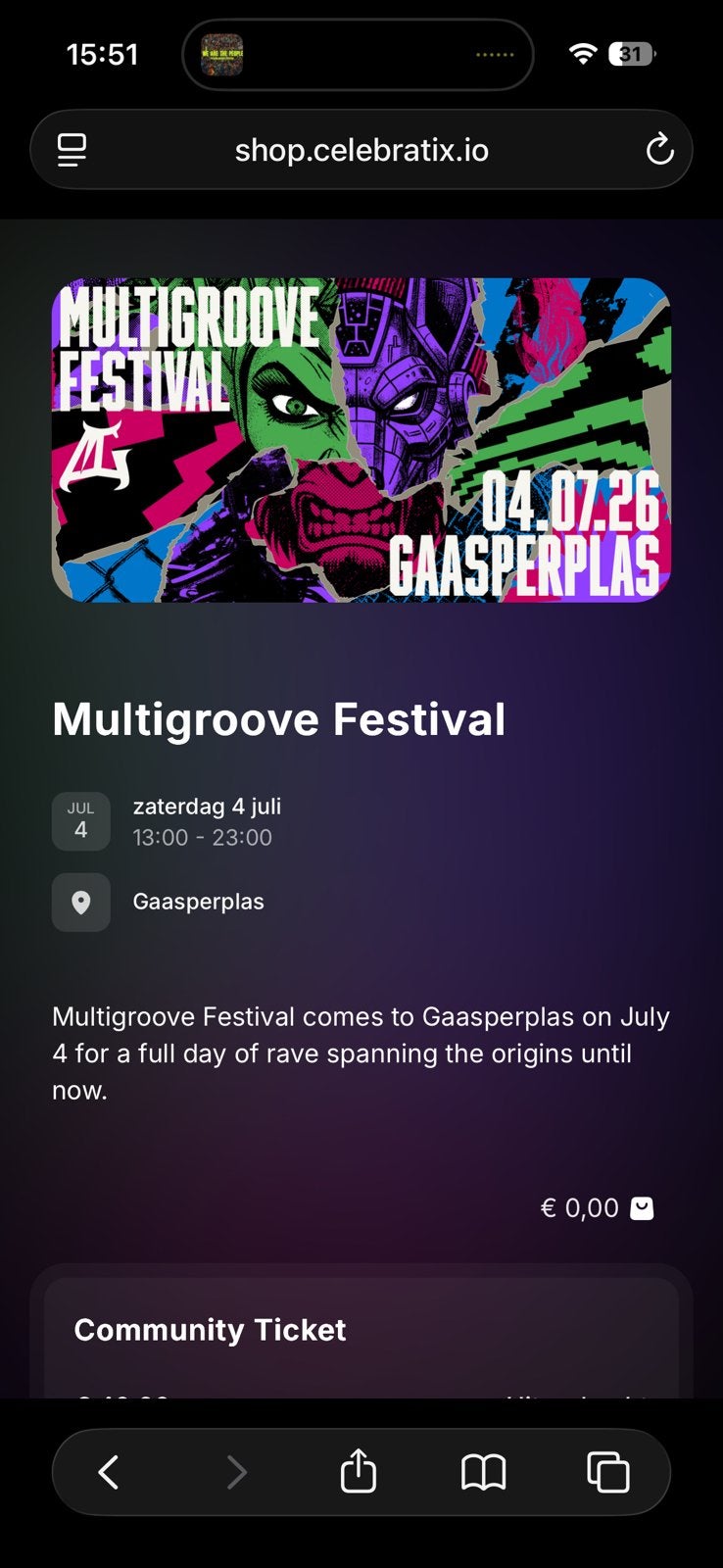 Multigroove festival 4 juli gaasperplas, Twee personen