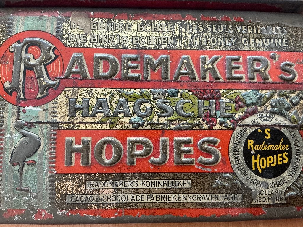 Blikje rademaker"s haagsche hopjes, de eenige echte., Verzamelen, Blikken, Ophalen of Verzenden, Gebruikt, Overige