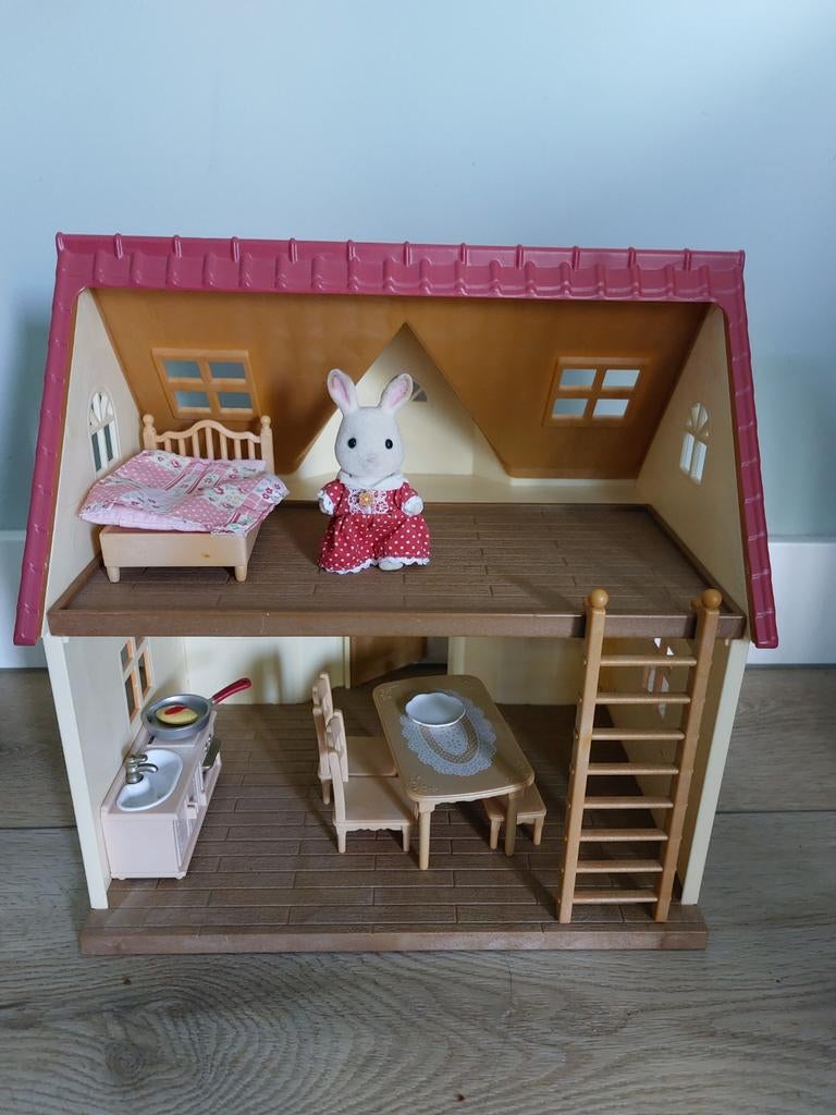 Sylvanian families 5242 startershuis huis, Ophalen of Verzenden, Zo goed als nieuw, Poppenhuis