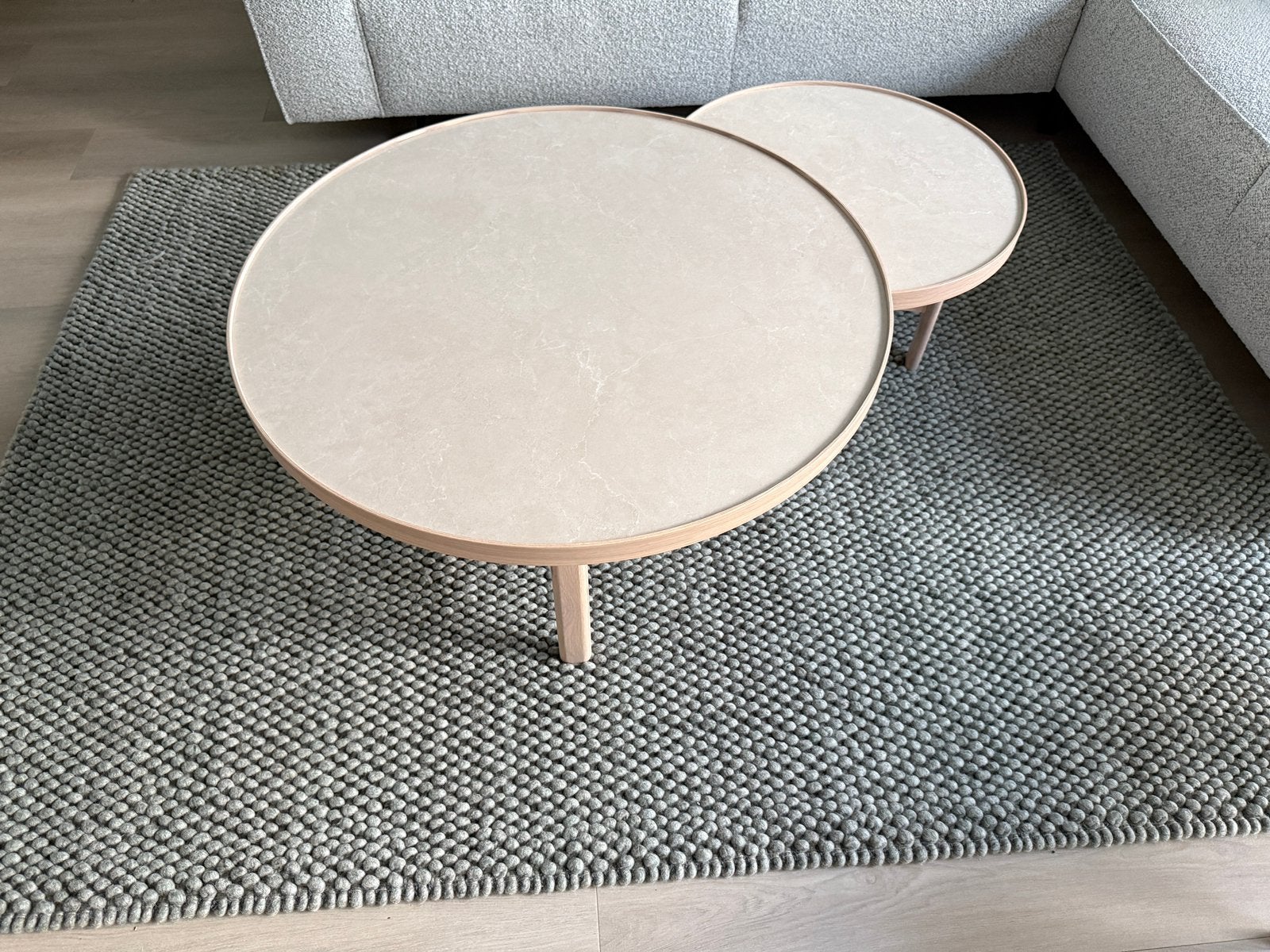Gloednieuwe Rowico Home Marsden salontafel(s) 90x90cm, Ophalen, Nieuw, Scandinavisch, 50 tot 100 cm