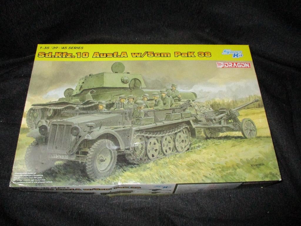 H-303,DRAGON 1-35,NO,6732,Sd.Kfz. 10 Ausf. A w/5cm PaK 38, Overige merken, 1:32 tot 1:50, Overige typen, Nieuw