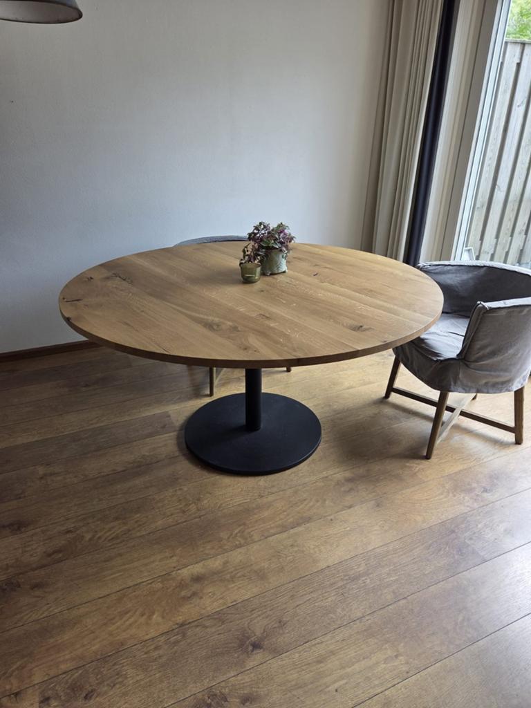 Eethoektafel rond, Huis en Inrichting, Ophalen, Rond, 100 tot 150 cm, 100 tot 150 cm