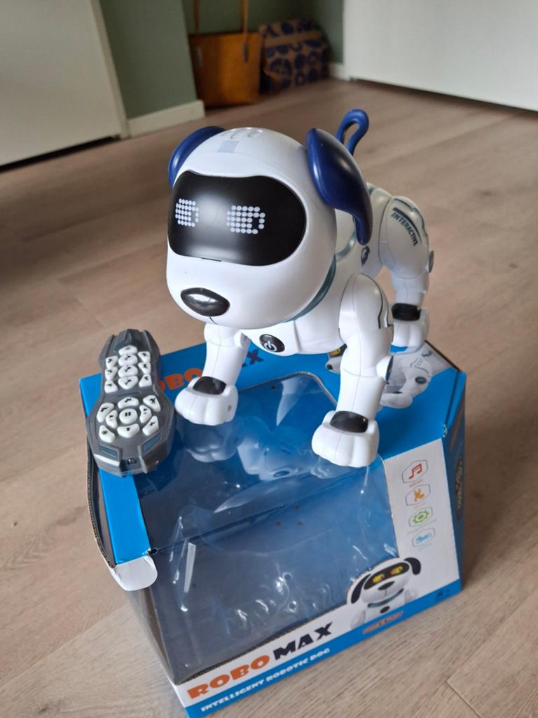 Robomax intelligente robothond met doos, Ophalen, Zo goed als nieuw, Elektronica, Met geluid