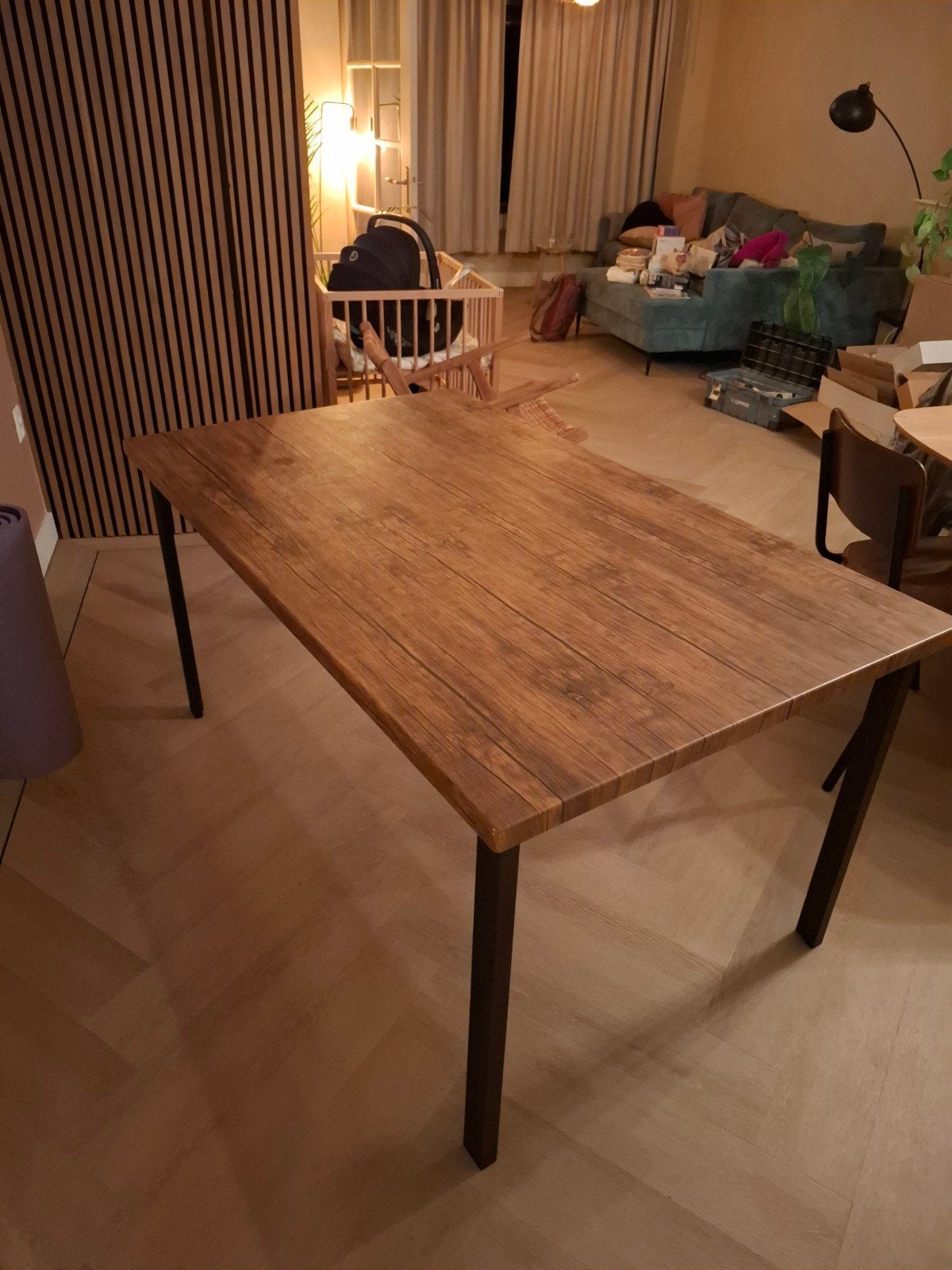 Eettafel kunsstof 150x90x75, Huis en Inrichting, Ophalen, Kunststof, Gebruikt, 50 tot 100 cm