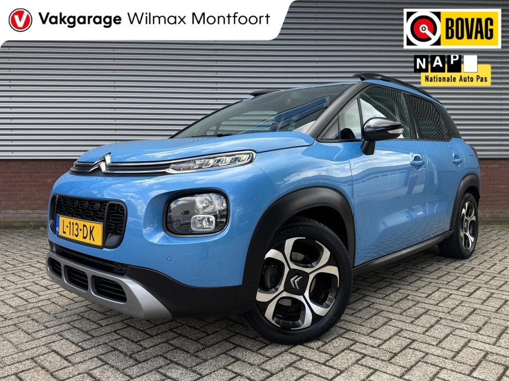 Citroen C3 Aircross 1.2 PureTech S&S Shine|PANO|Trekhaak|Cam, Voorwielaandrijving, Gebruikt, 1199 cc, Blauw