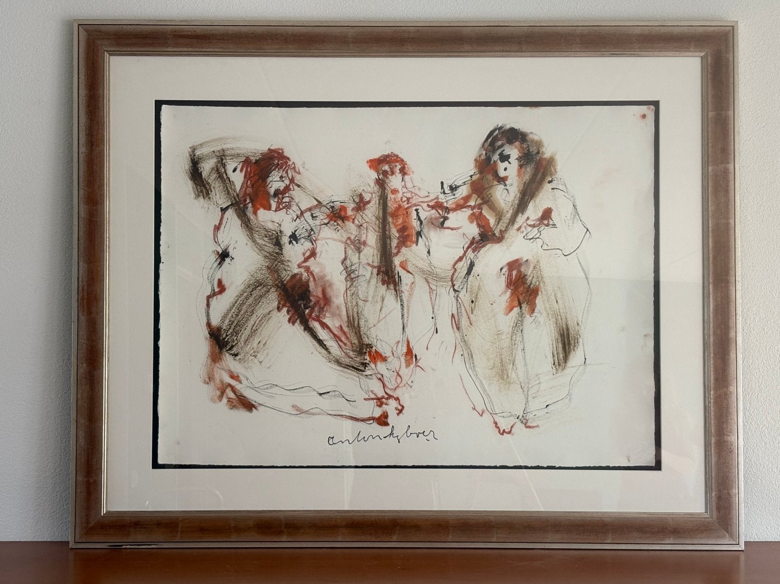 Origineel en handgesigneerd schilderij van Anton Heyboer., Antiek en Kunst, Kunst | Schilderijen | Modern, Ophalen