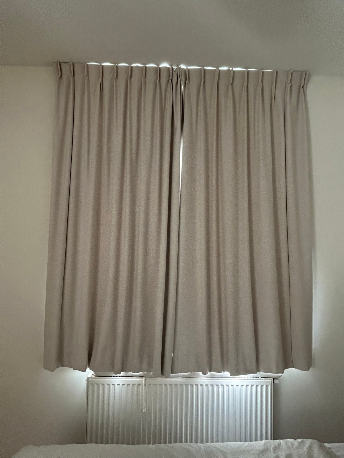 Blackout curtains verduisterende gordijnen beige 190x210cm, Ophalen, Overige merken, Verduisterend, Beige