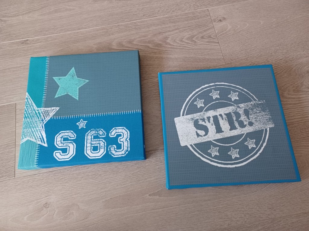 Twee canvas doeken van STOER - leuk voor kinderkamer, Kinderen en Baby's, Kinderkamer | Inrichting en Decoratie, Ophalen of Verzenden
