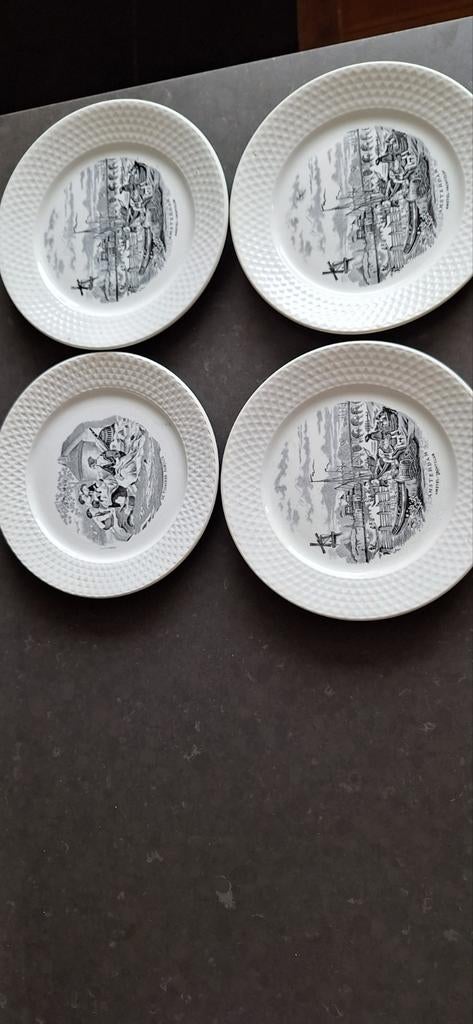 Set van 4 vintage Amsterdam Amstel Yachtclub borden, Antiek en Kunst, Ophalen of Verzenden