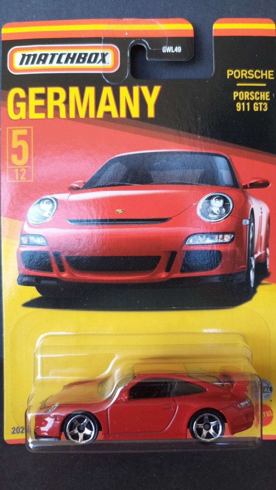 Porsche 911 GT3 Red 1:64 Matchbox Germany Series Pol, Auto, ., Nieuw, Ophalen of Verzenden