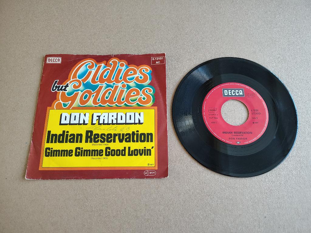 Single: Don Fardon - Idian Reservation (1968), Verzenden, Gebruikt, Pop