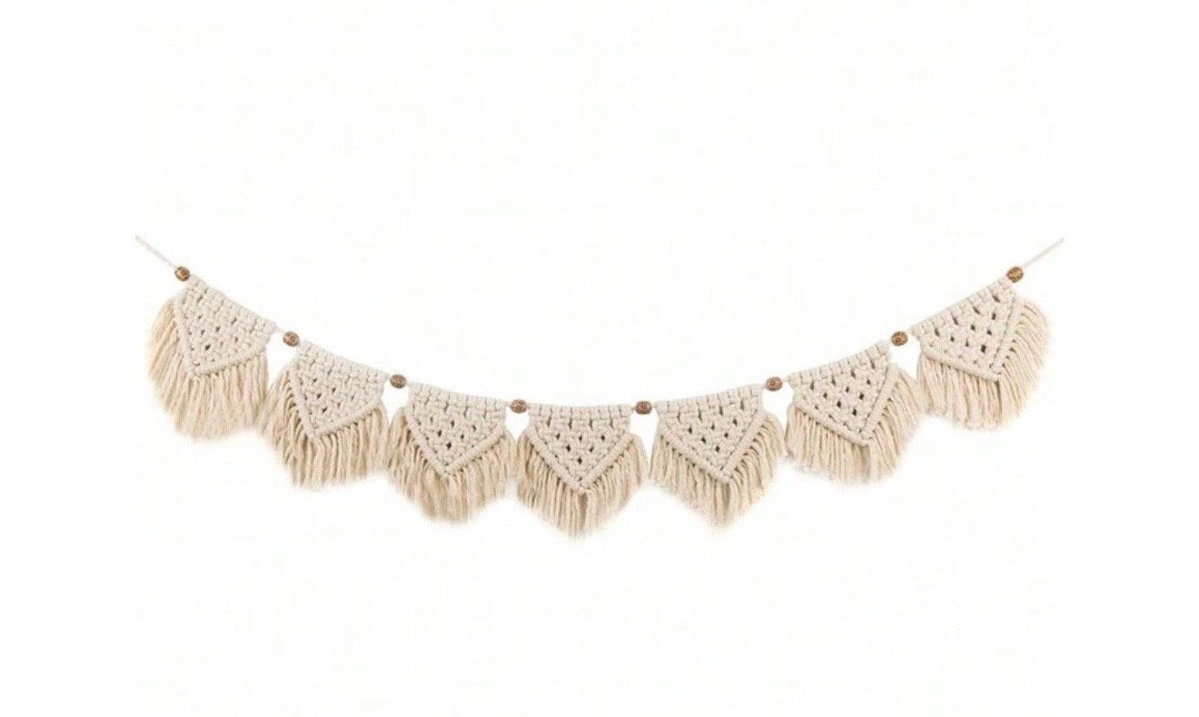 Ibiza Slinger Macramé - 95 cm Boho Decoratie, Beige, Boho, Nieuw, Ophalen of Verzenden