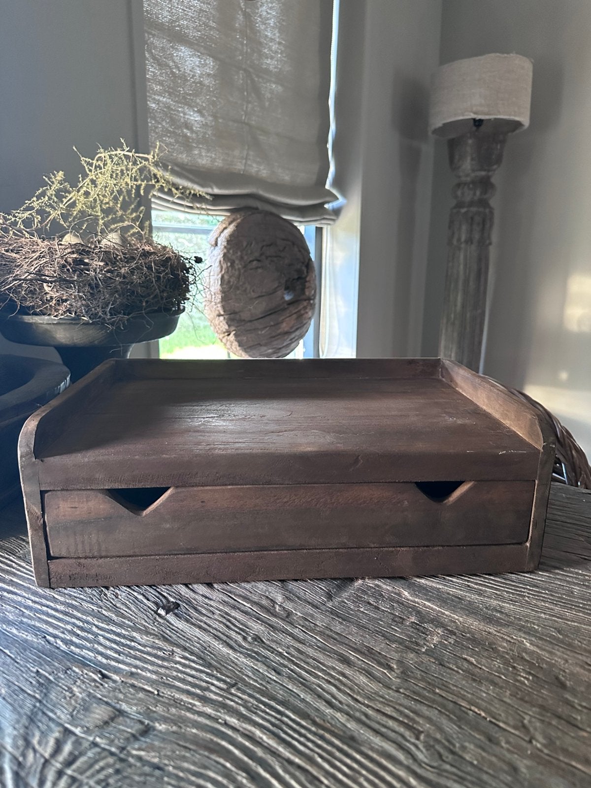 Houten plateau met lade, Ophalen of Verzenden