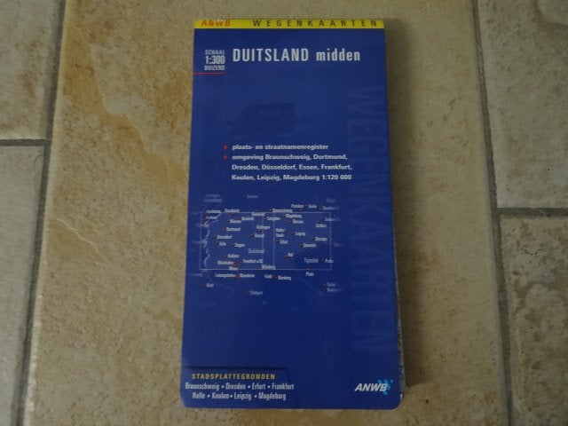 anwb wegenkaart Duitsland midden; Sauerkand, Kassel, Boeken, Atlassen en Landkaarten, 2000 tot heden, Ophalen of Verzenden, Duitsland