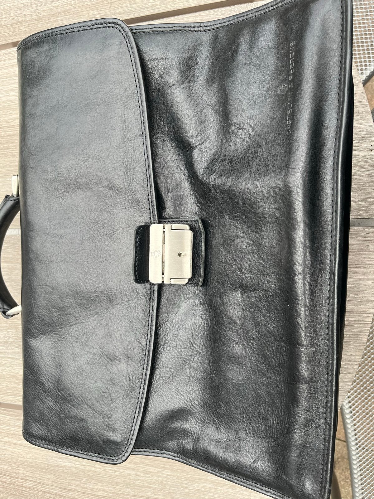 Castelijn & Beerens Leren Aktetas/Laptoptas - Zwart, Ophalen of Verzenden, Gebruikt, Zwart, Overige typen