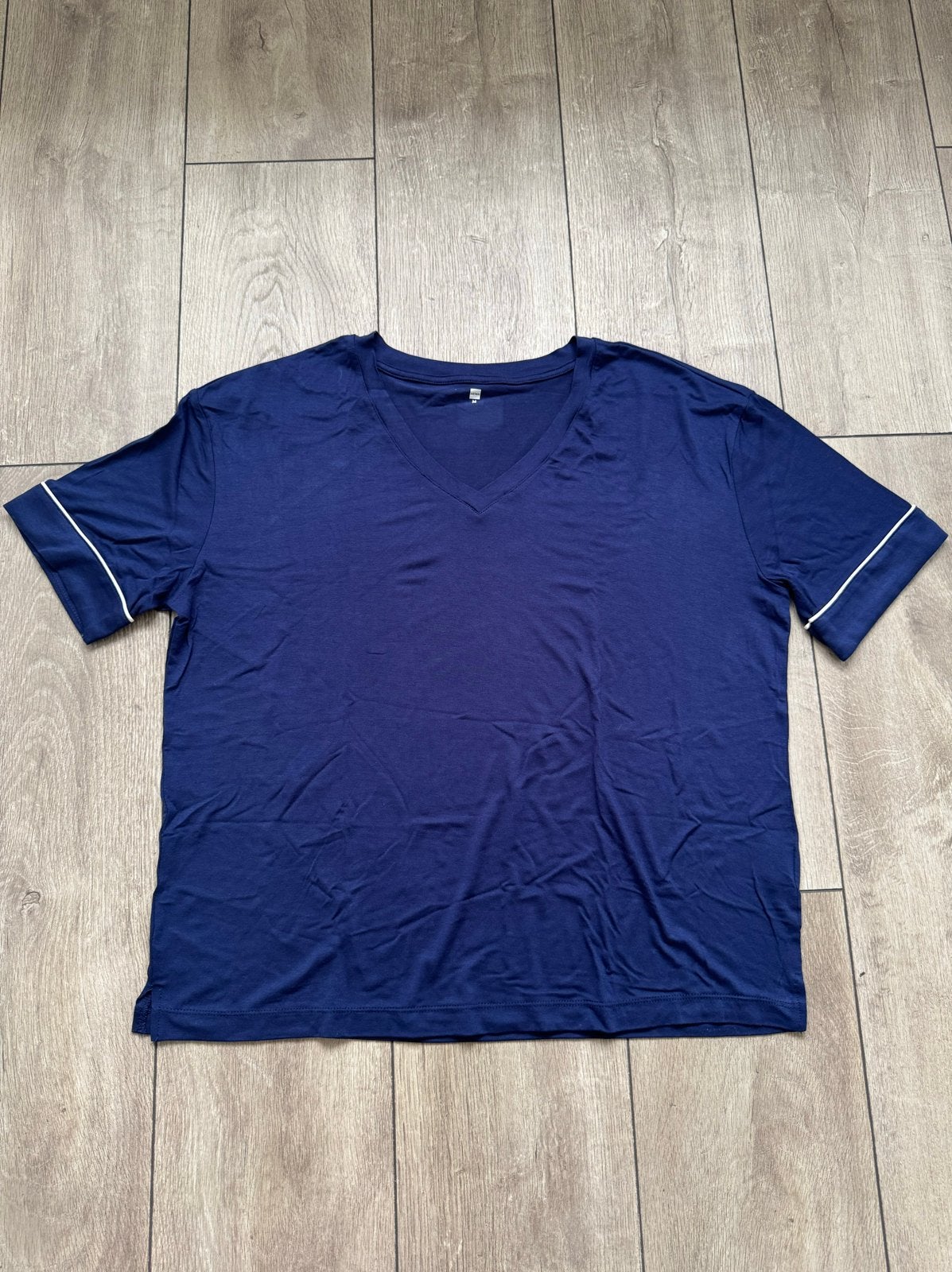 Hema Donkerblauw V-hals T-shirt Maat M, Maat 38/40 (M), Blauw, Ophalen of Verzenden, Zo goed als nieuw