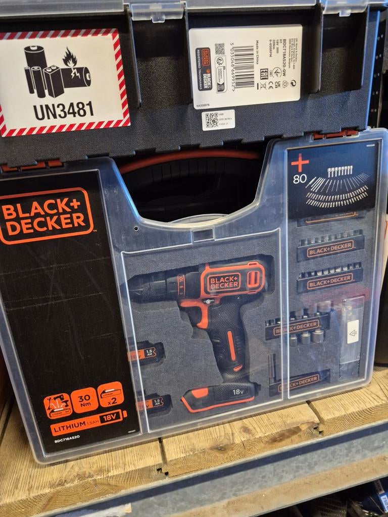 Accuboor Black en Decker Nieuw!, Doe-het-zelf en Verbouw, Gereedschap | Boormachines, Ophalen, Nieuw