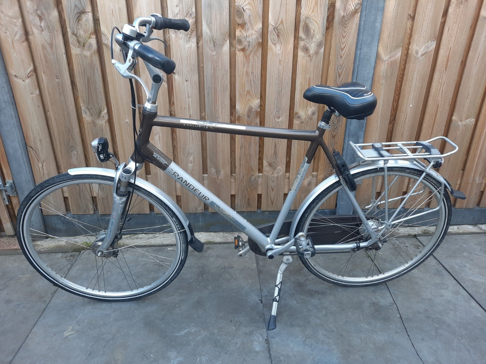 Herenfiets Grandeur Exclusive 28 inch 61 cm frame 7 versnel., Gebruikt, Versnellingen, 61 tot 65 cm, Trommelrem