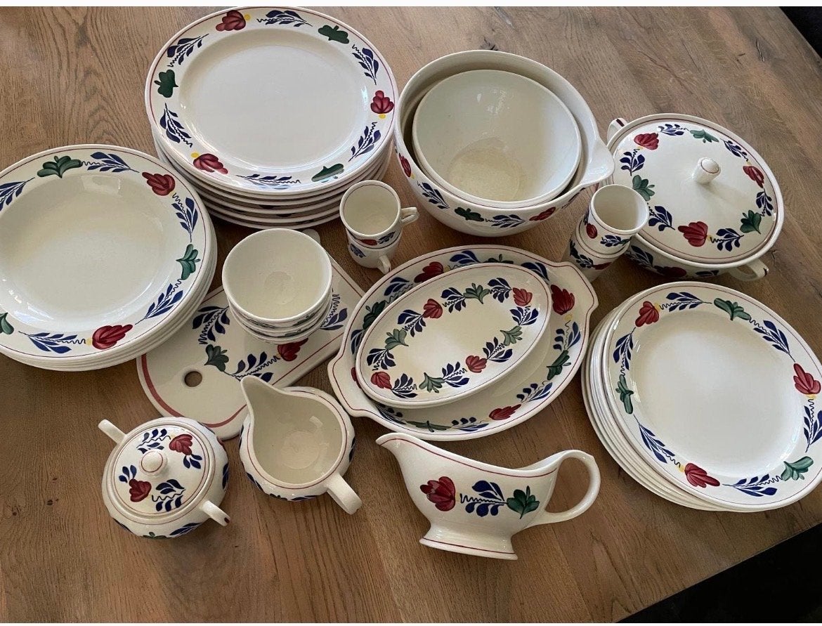 Uitgebreid servies Boerenbont, Ophalen, Gebruikt, Keramiek, Landelijk/Boerenbont