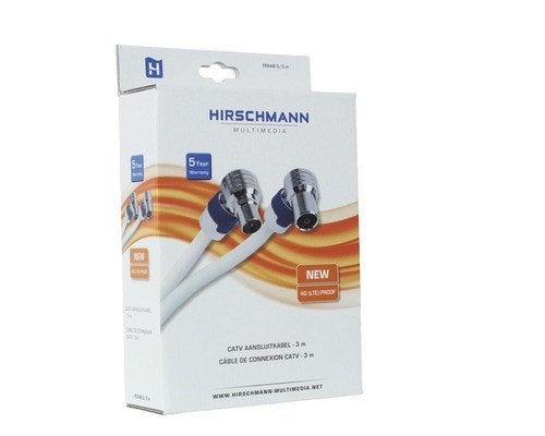 Nieuw. Hirschmann coax CATV aansluitkabel - 3 meter, Ophalen, Nieuw, 2 tot 5 meter, Coaxiale kabel