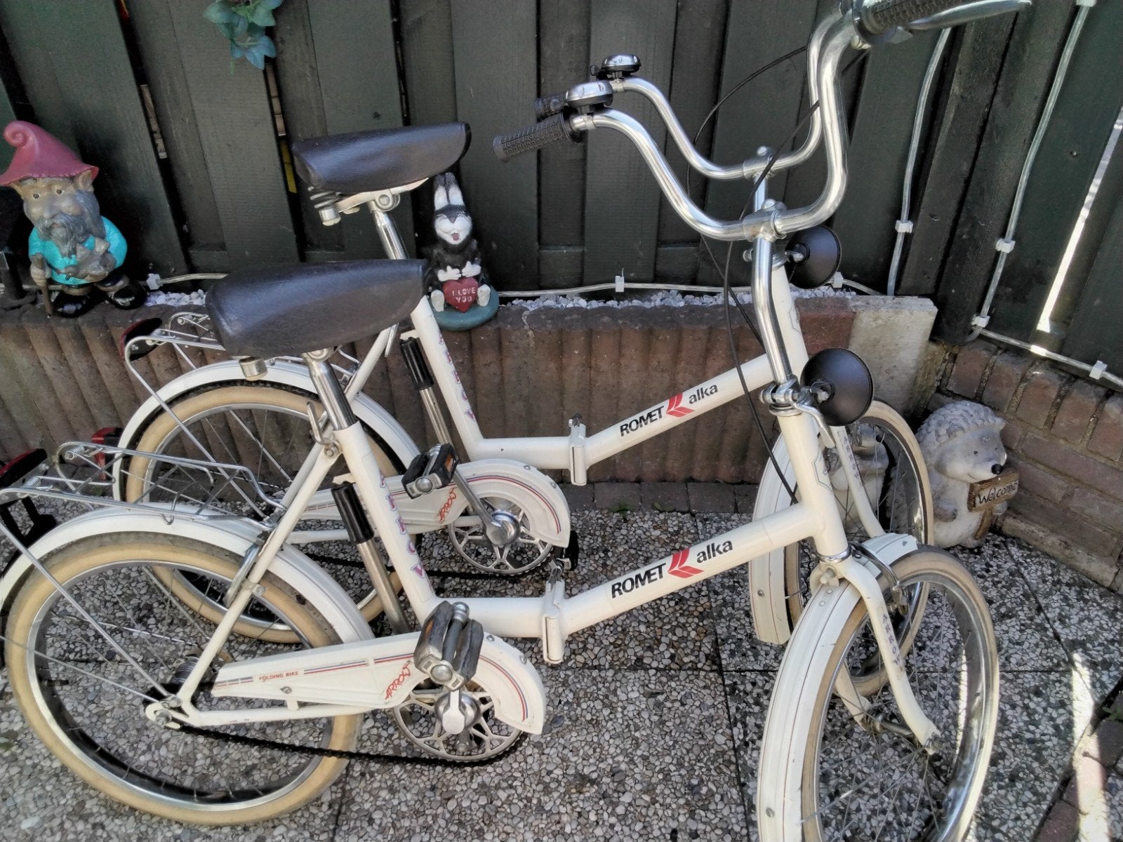 2 stuks Romet Alka witte vouwfietsen, Ophalen, Gebruikt, 20 inch of meer