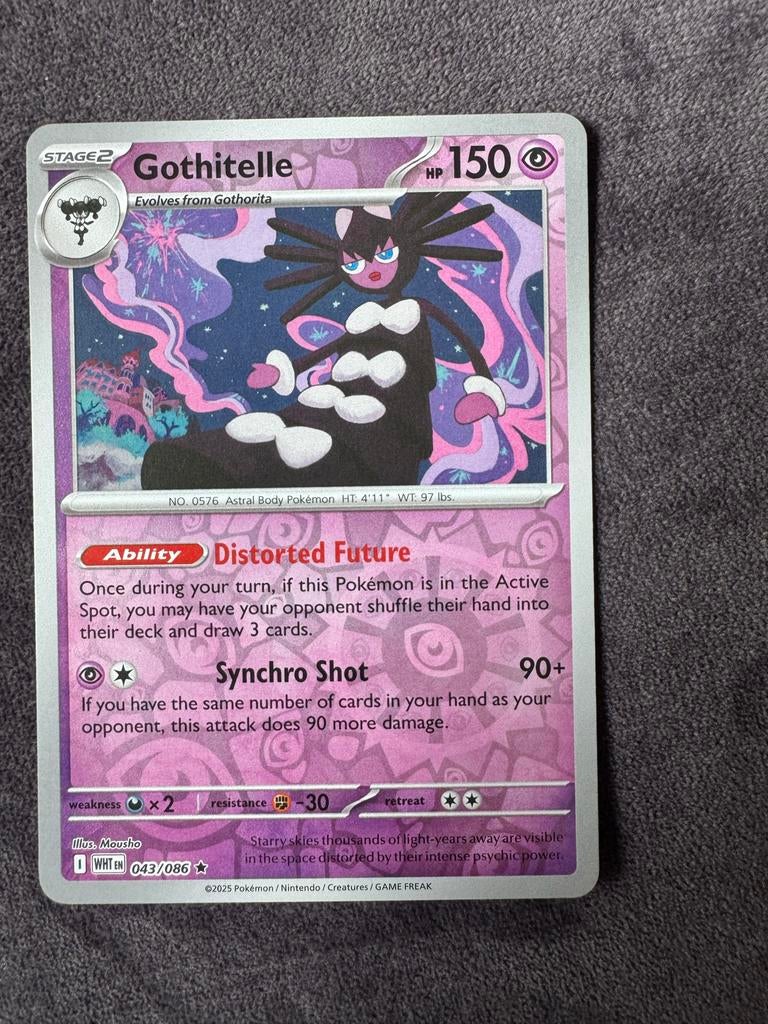 Gothitelle 043/086 Pokemon Kaart, Ophalen of Verzenden, Zo goed als nieuw, Losse kaart