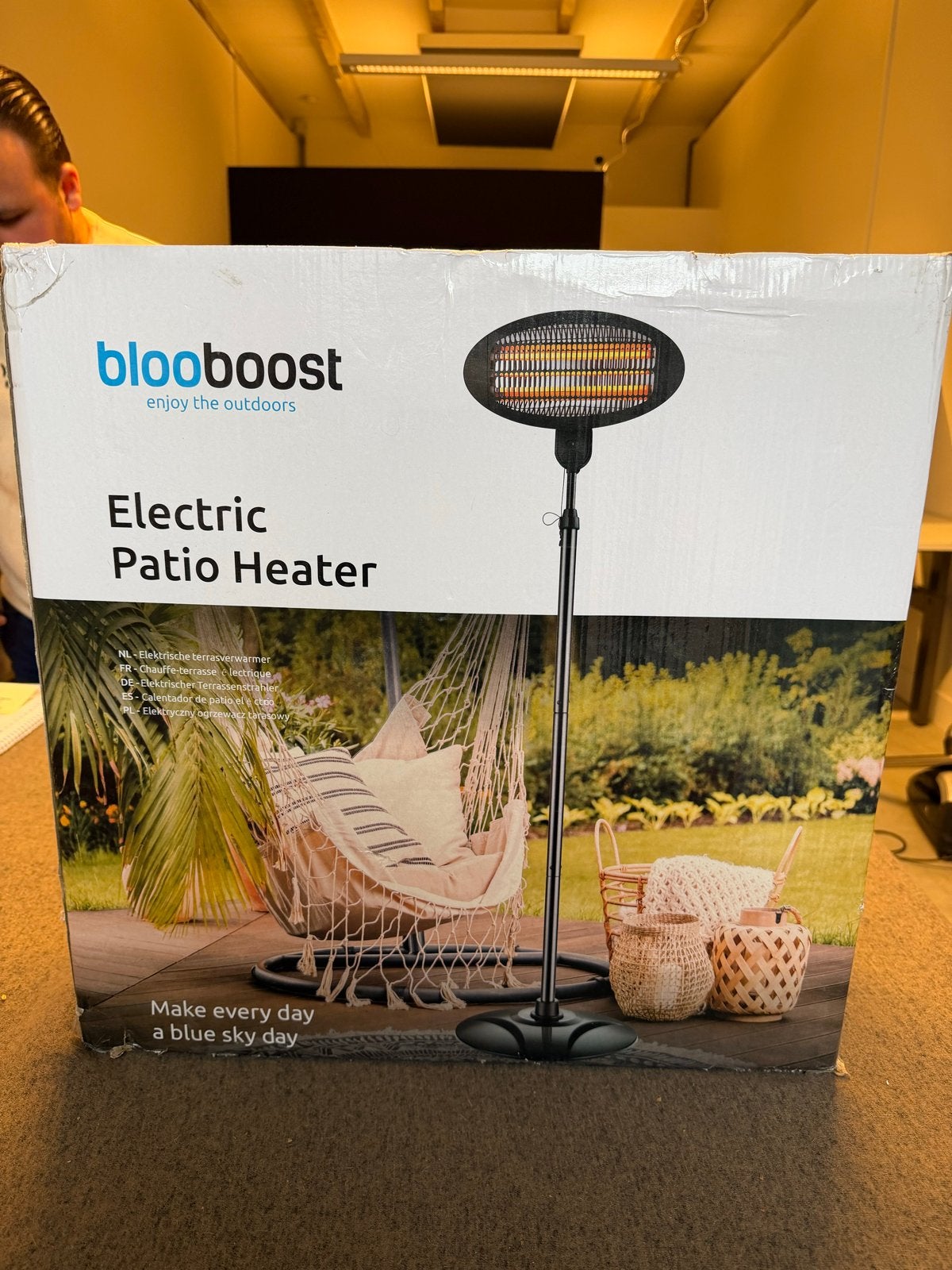 Nieuwe Blooboost Elektrische Terrasverwarmer Heater, Ophalen of Verzenden, Nieuw, Elektrisch, Vloer
