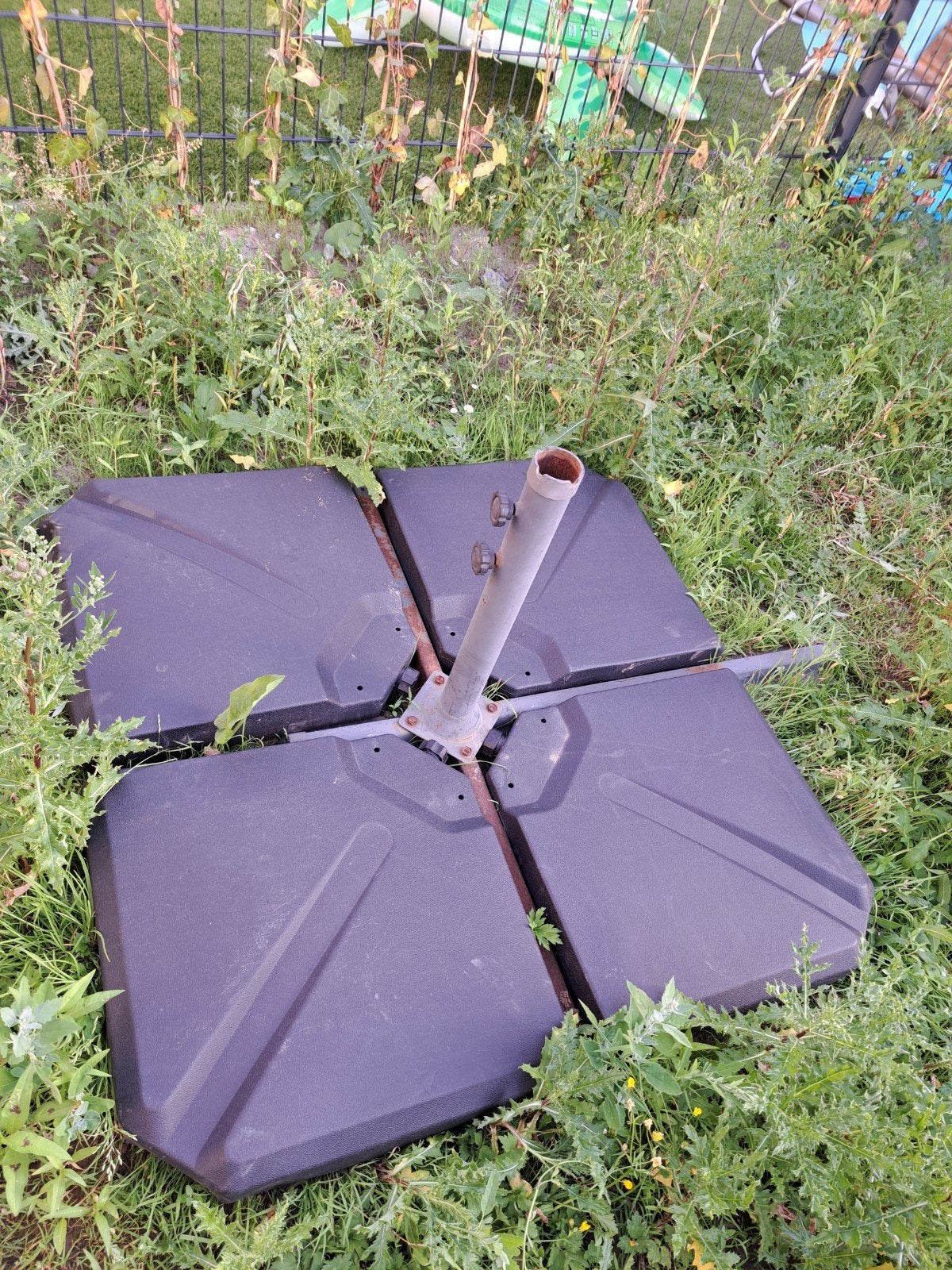 Standaard voor een parasol of droogmolen, Ophalen, Gebruikt, Minder dan 1 meter, Parasolvoet